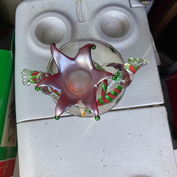 Snowman Candy Glass Bowl Dept 56 NIB - Picture 2 of 6